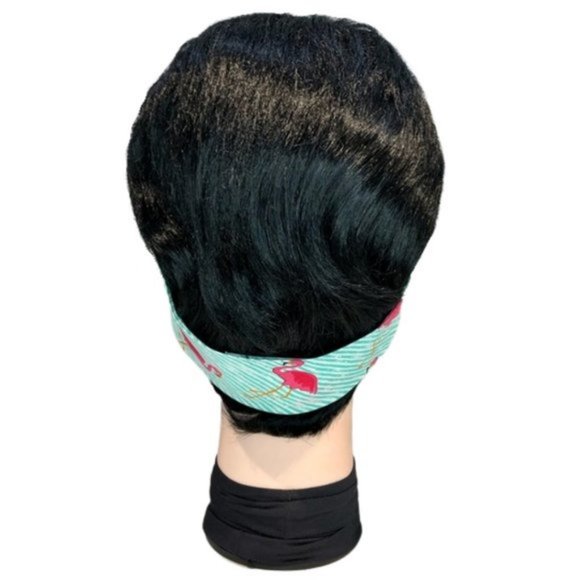 Flamingo and Stripes Retro Bandana Tie Headband - Picture 6 of 13